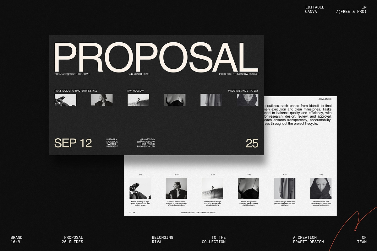 Modern Brand Strategy Proposal Deck, a Presentation Template by Prapti Design (Photo 1 of 10)
