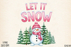 Christmas Let it Snow png, an Illustration by Designworld