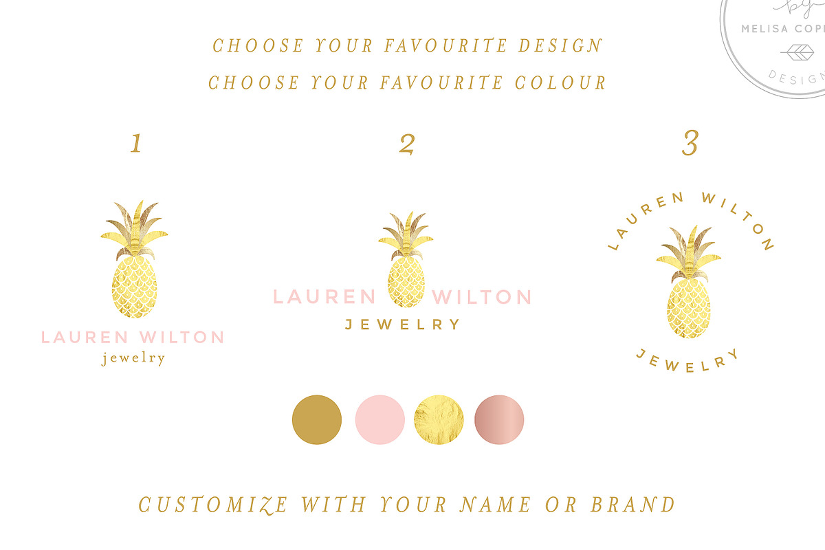 Luxury Pineapple Gold Logo, a Branding & Logo Template by Nordic.Arg (Photo 2 of 6)