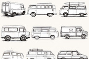 Van Line Art Clipart  Bundle, a Transportation Illustration by BusyDaydesign (Thumbnail 2 of 8)