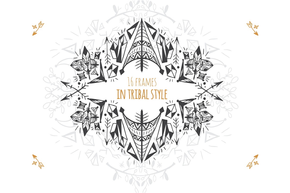 16 frames in ethnic style, a Decorative Illustration by AnastasiaFears (Photo 1 of 4)