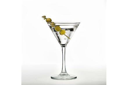 A classic martini cocktail