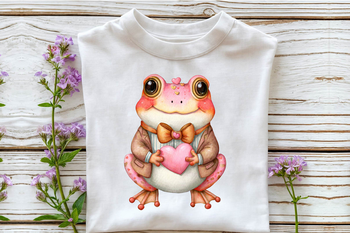 Whimsical Valentine Frog Clip-art, an Illustration by Sublimation Artist (Photo 6 of 6)