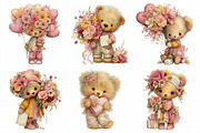 Mother’s Day Teddy Bear Clipart, an Illustration by Daily.Designs (Thumbnail 7 of 8)