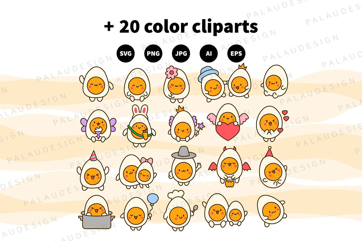Cute Kawaii Eggs, a Food Illustration by Palau (Photo 10 of 12)