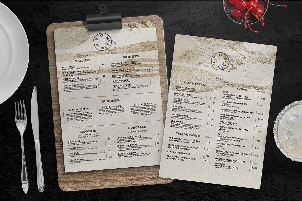 Rustic Restaurant Menu Template, a Flyer Template by BrandPacks