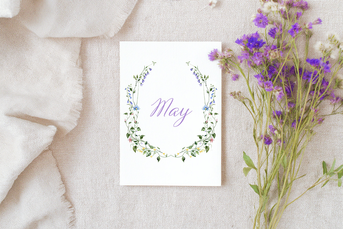 MAY Watercolor Spring Collection, a Decorative Illustration by Kaleriia (Photo 9 of 12)