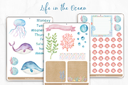 Digital Stickers Watercolor Ocean, an Illustration by Oh Mia Studio (Thumbnail 4 of 5)