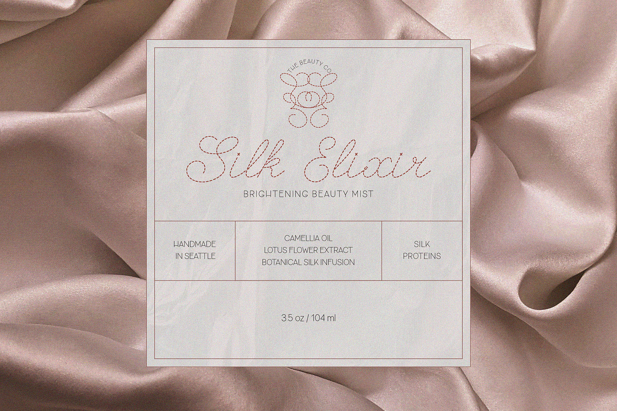 Silk Atelier Line & Stitched Font