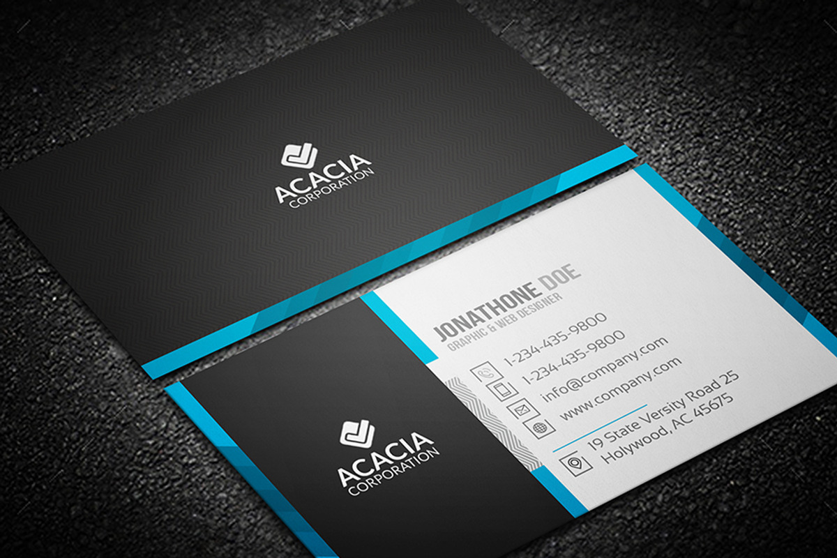 Sleek and Simple Business Card, a Business Card Template by DesignGhar