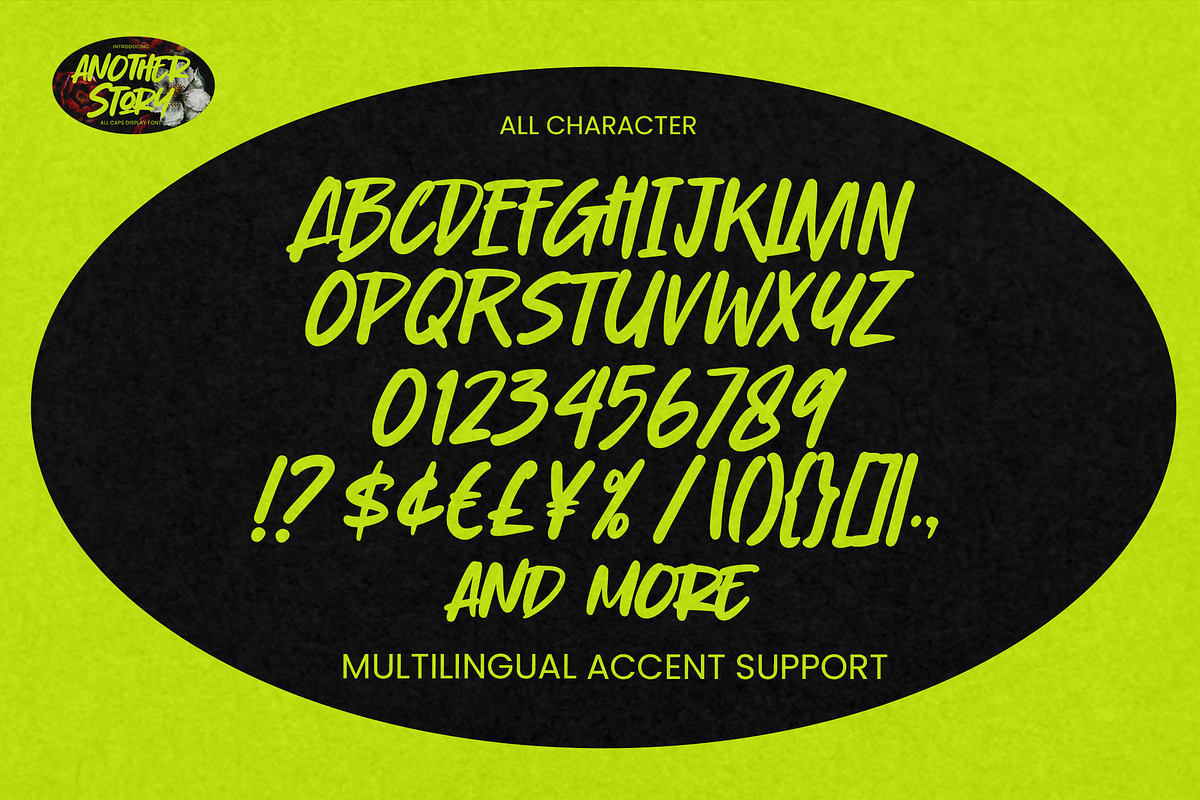 Another Story -All Caps Display Font, a Font by Gassstype (Photo 6 of 8)