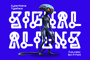 Cyber Aliens Futuristic Sci-fi Font, a Font by PutraCetol Studio (Thumbnail 3 of 5)