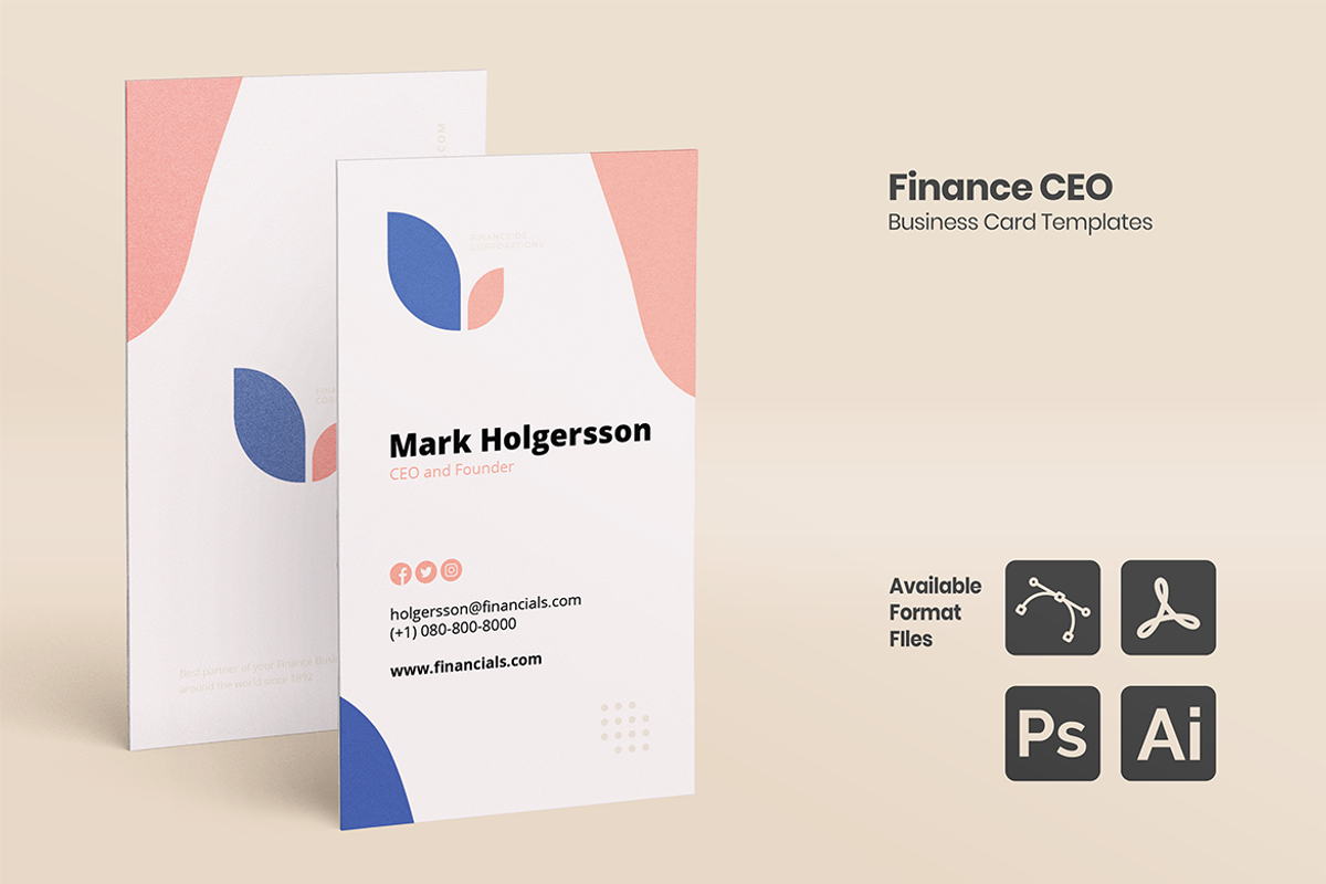 Finance CEO Business Card, a Business Card Template by Rahardi Creative