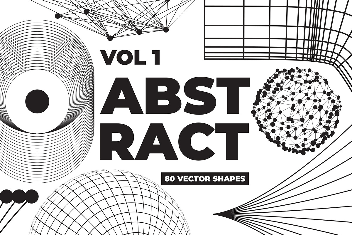 80 Vector Abstract Shapes Vol.1, an Object Graphic by Vanzyst