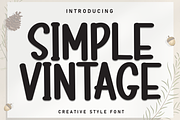 Simple Vintage | Script Font, a Handwritten Font by Scratchones (Thumbnail 1 of 8)