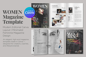 Magazine Canva Template, a Magazine Template by Oshin Design