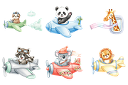 Airplane Watercolor Clipart png, an Illustration by Watercolor design (Thumbnail 3 of 4)
