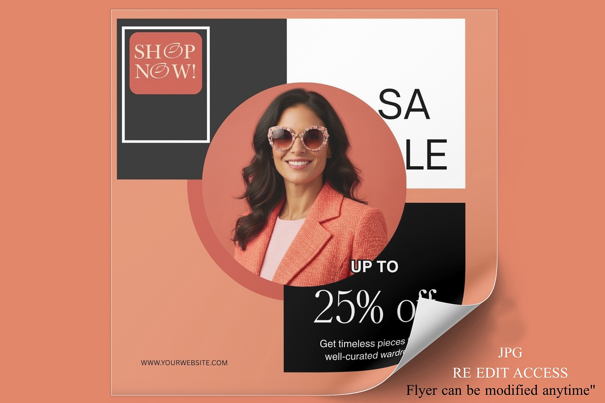 Coral Fashion Sale Flyer Pack, a Branding & Logo Template by Aban's World (Photo 2 of 4)