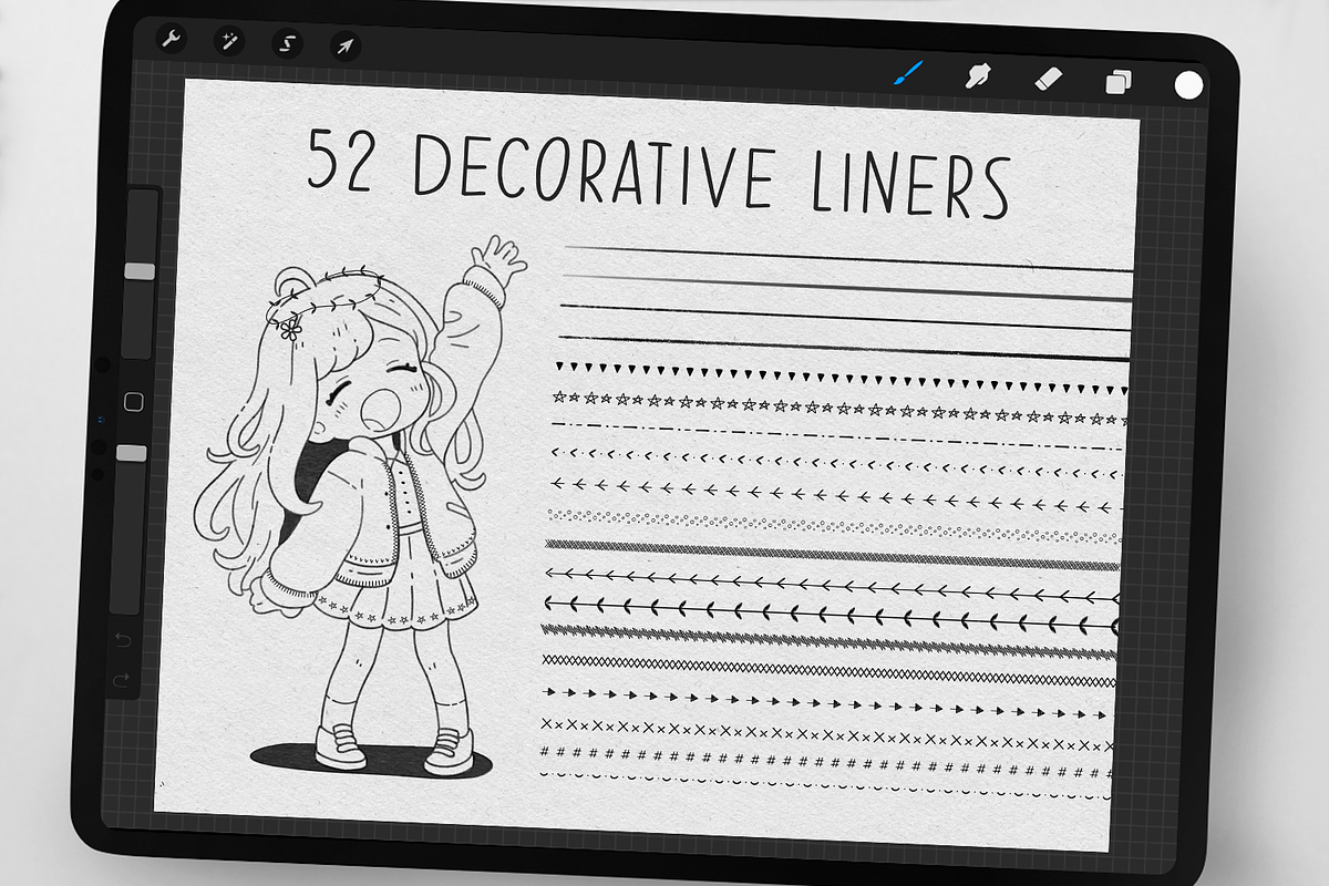 150 Fine Liner Brushes for Procreate, a Brush Add-On by Disyukov (Photo 3 of 8)