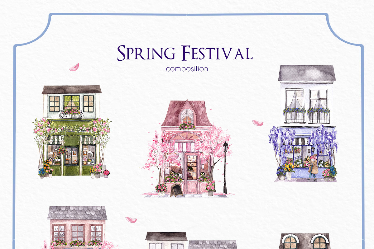 Spring Festival. Watercolor graphic, an Object Graphic by ma_i_vi (Photo 2 of 11)