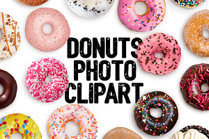 Isolated donuts photo clipart