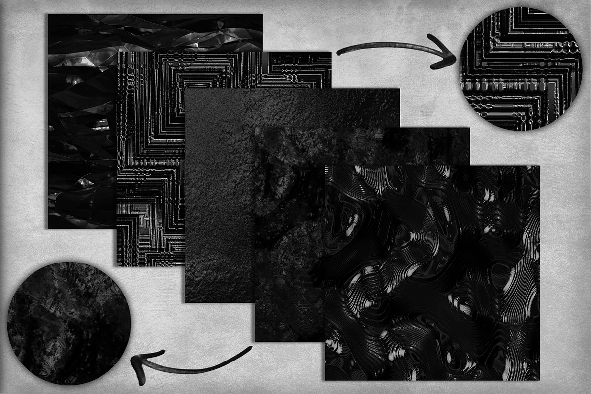 Bold Black Textured Pack preview 3