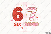 Six Seven Valentine PNG, an Illustration by CraftArtStudio (Thumbnail 1 of 4)