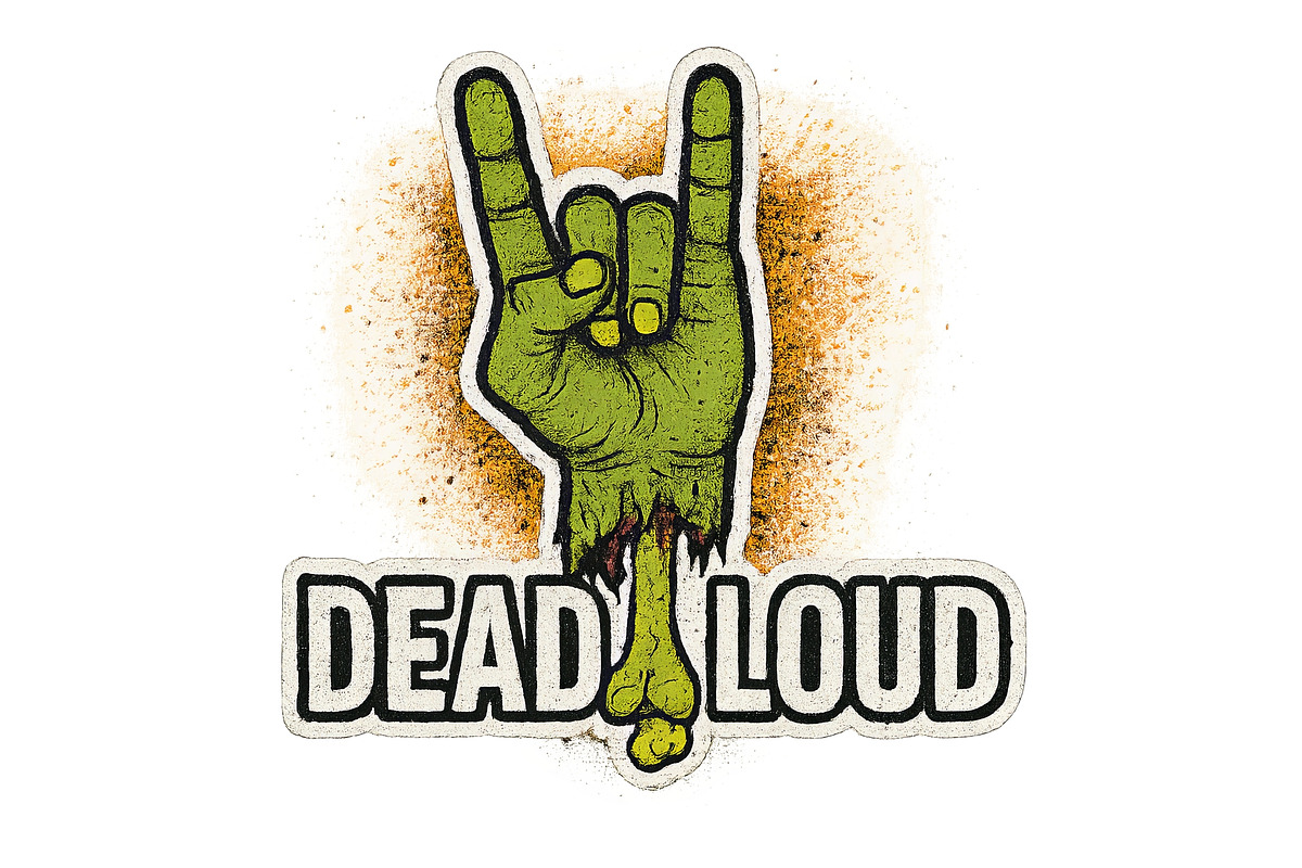 Halloween zombie hand in rock gestur, an Illustration by Dvoevnore photos