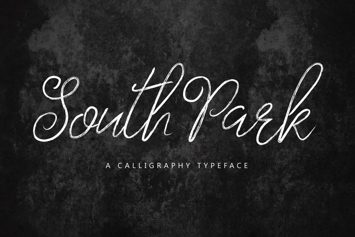 South Park Typeface, a Script Font by Face Lab (Photo 1 of 5)