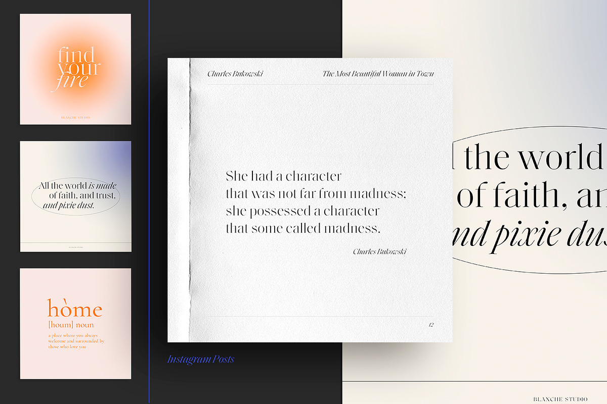 Instagram Editable Quotes, a Social Media Template by BlancheStudio (Photo 6 of 9)