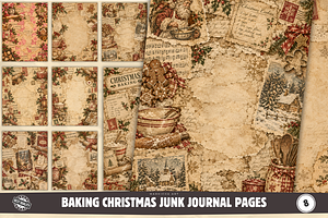 Baking Christmas Junk Journal Pages