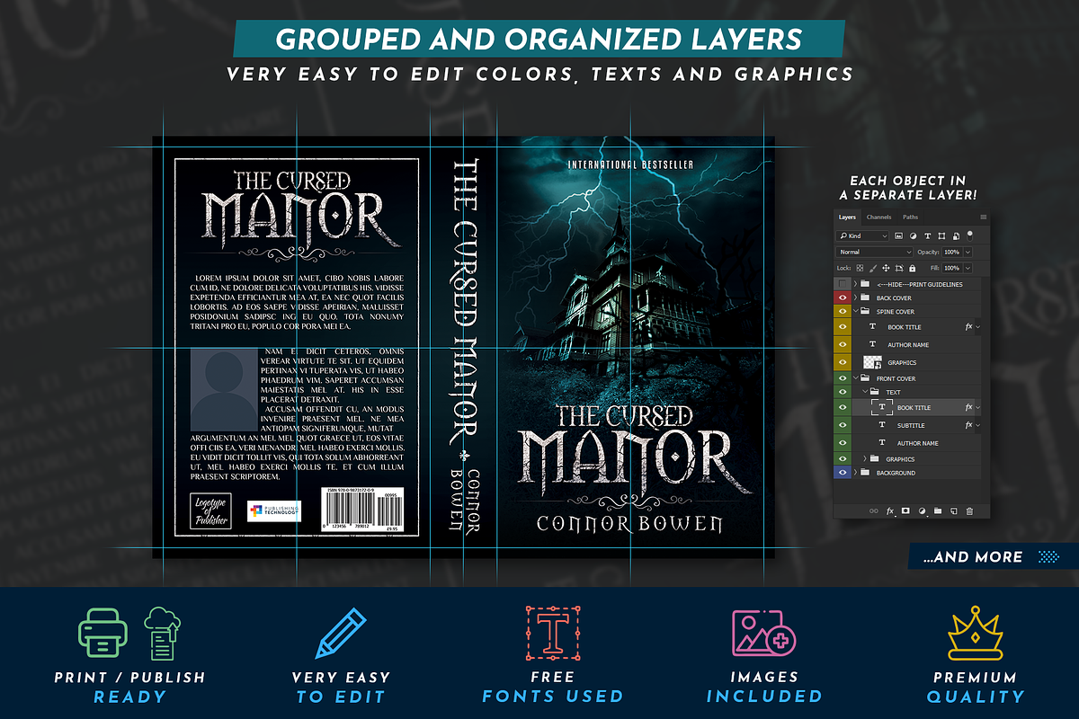 Book Cover Template 48, a Templates & Theme by Digital Goods (Photo 3 of 11)