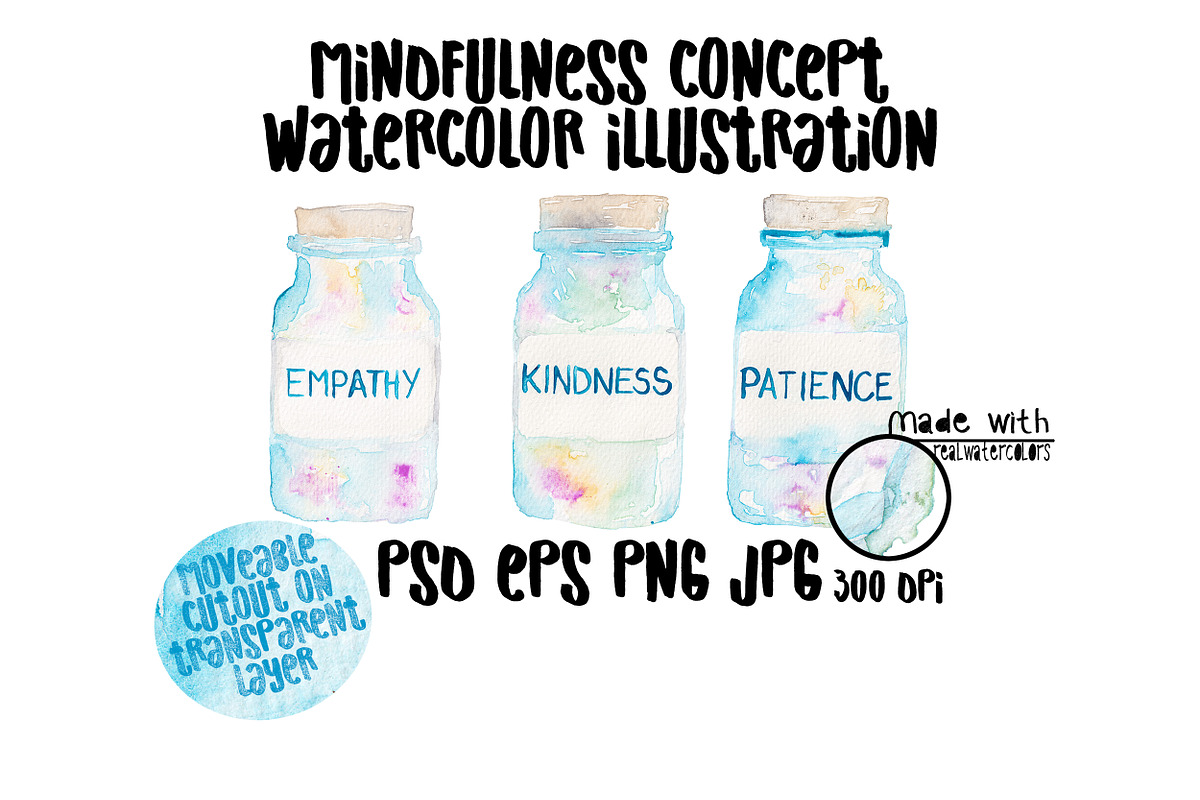 Mindfulness Concept Illustration, a Healthcare Illustration by Foxery Digital (Photo 1 of 2)