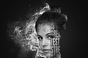Text Portrait Photo Effect, an Action Add-On by Photoshop Action (Thumbnail 2 of 14)