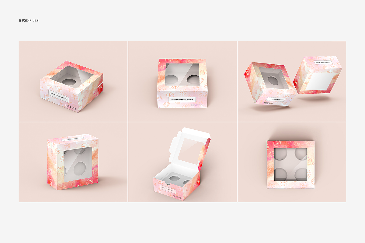 Cupcake Box Packaging Mockups, a Packaging Mockup by shaikerintu (Photo 5 of 17)
