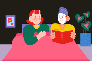 Black Girl Sleepover Illustration, a Person Illustration by graphicook