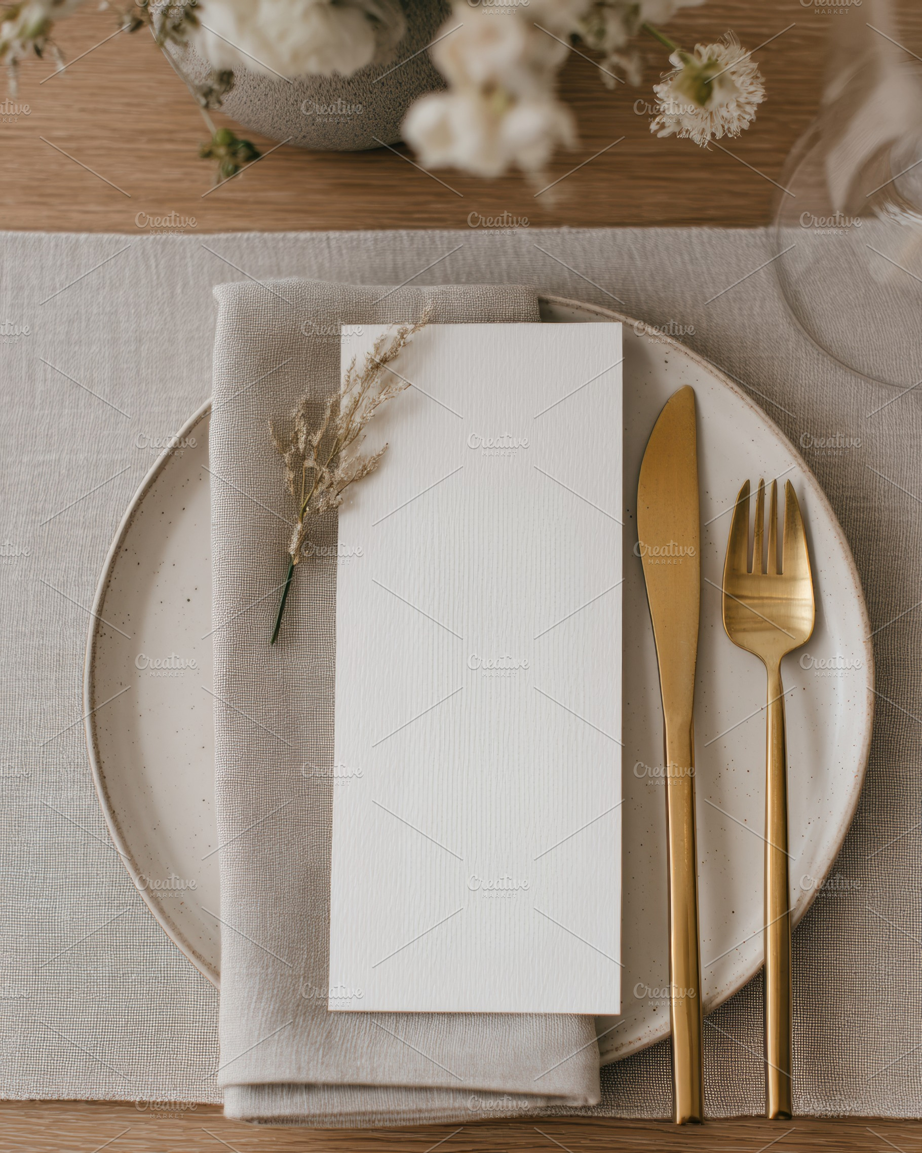 Wedding table menu mockup, a Beauty & Fashion Photo by Virgo Studio