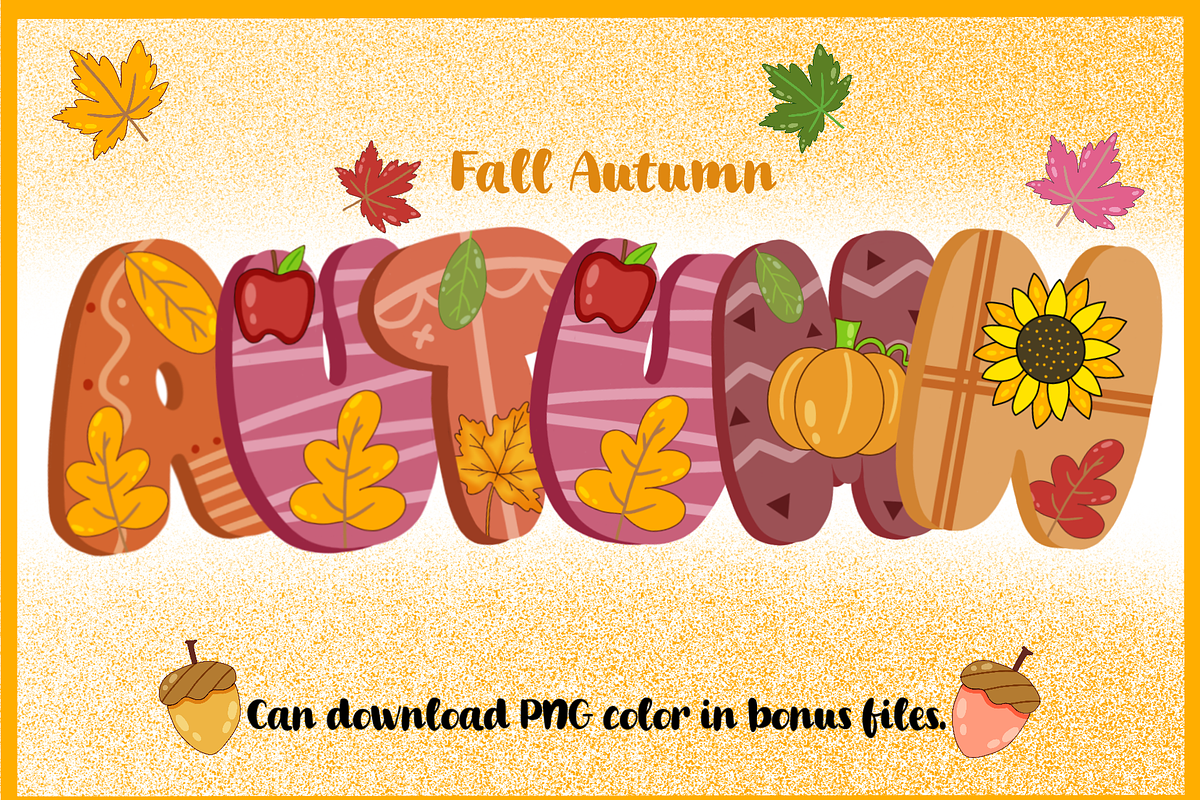 Fall Autumn-PNG fonts, a Symbol Font by It me digital art (Photo 1 of 6)