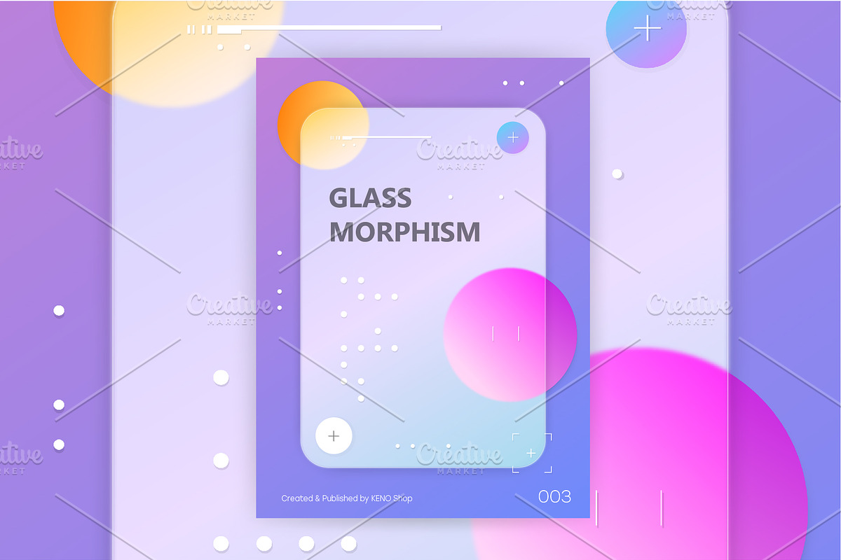 Glassmorphism abstract poster #003
