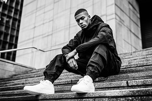 Young black man in urban streetwear, a Beauty & Fashion Photo by MistyDay