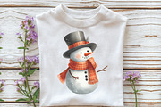 Christmas Snowman Clipart, an Illustration by Libby Wishes (Thumbnail 5 of 8)