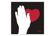 Minimalist Love Poster, a Decorative Illustration by PsychocheArt (Thumbnail 2 of 4)