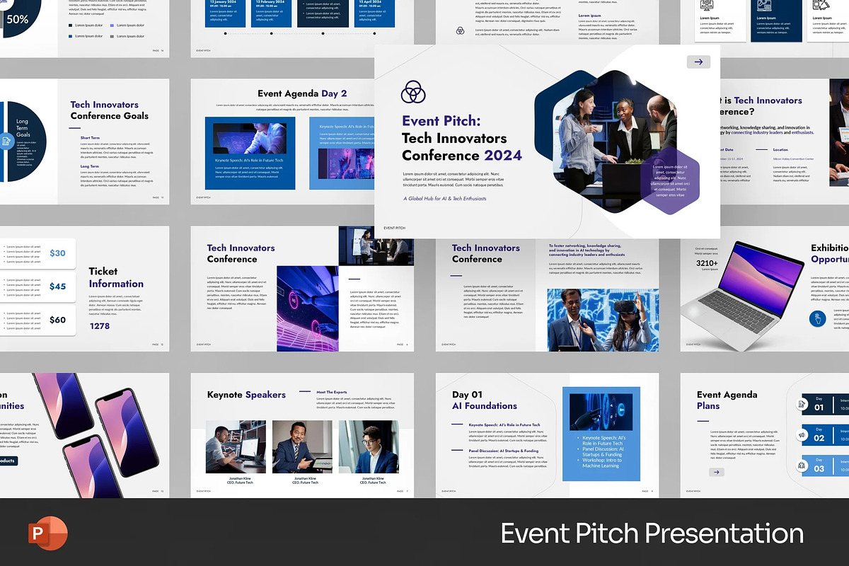 Event Pitch Powerpoint Templates, a Presentation Template by Fit-tee (Photo 1 of 2)