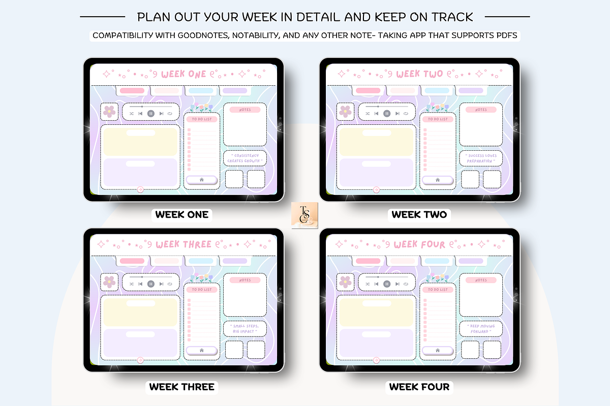 Starlight Purple Digital Planner preview 8