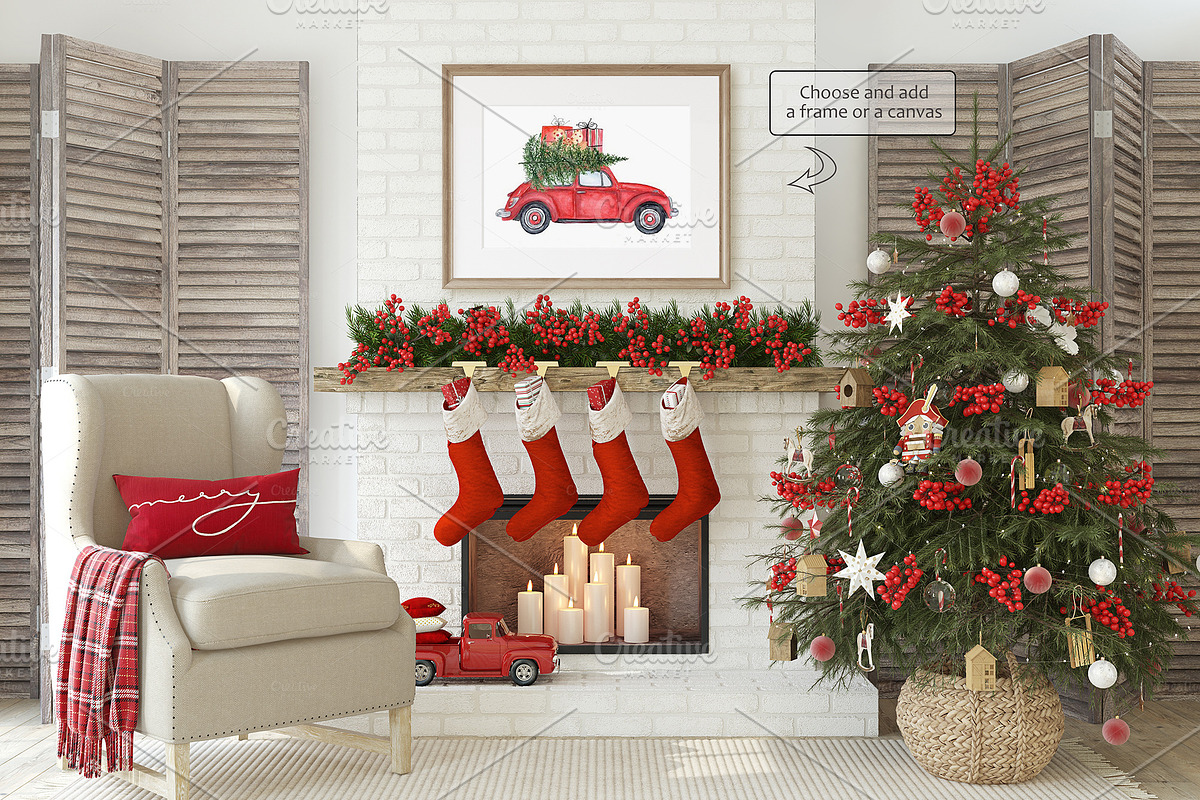 MAGIC CHRISTMAS Frame Mockups, a Print Template by MyHomeMockups (Photo 4 of 12)