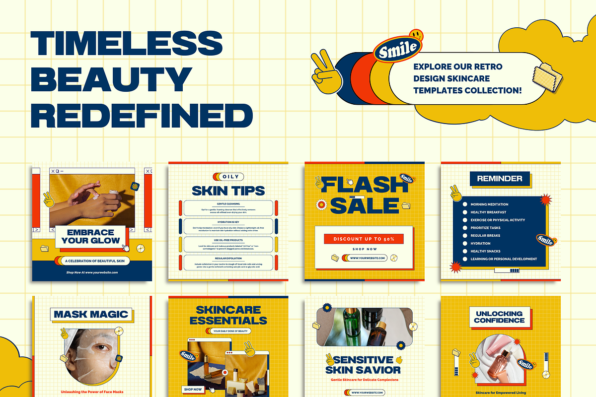 120 Modern Instagram Pack Skincare, a Social Media Template by Branding Victory STD (Photo 4 of 10)
