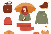 Fall season illustration set, a Seasonal Illustration by NatalieArtShop (Thumbnail 5 of 7)