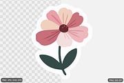 Cute Flower Sticker Design Bundle, an Illustration by Actual Pixel (Thumbnail 21 of 26)