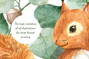 Woodland stories watercolor set, an Animal Illustration by Lososenok (Thumbnail 4 of 12)