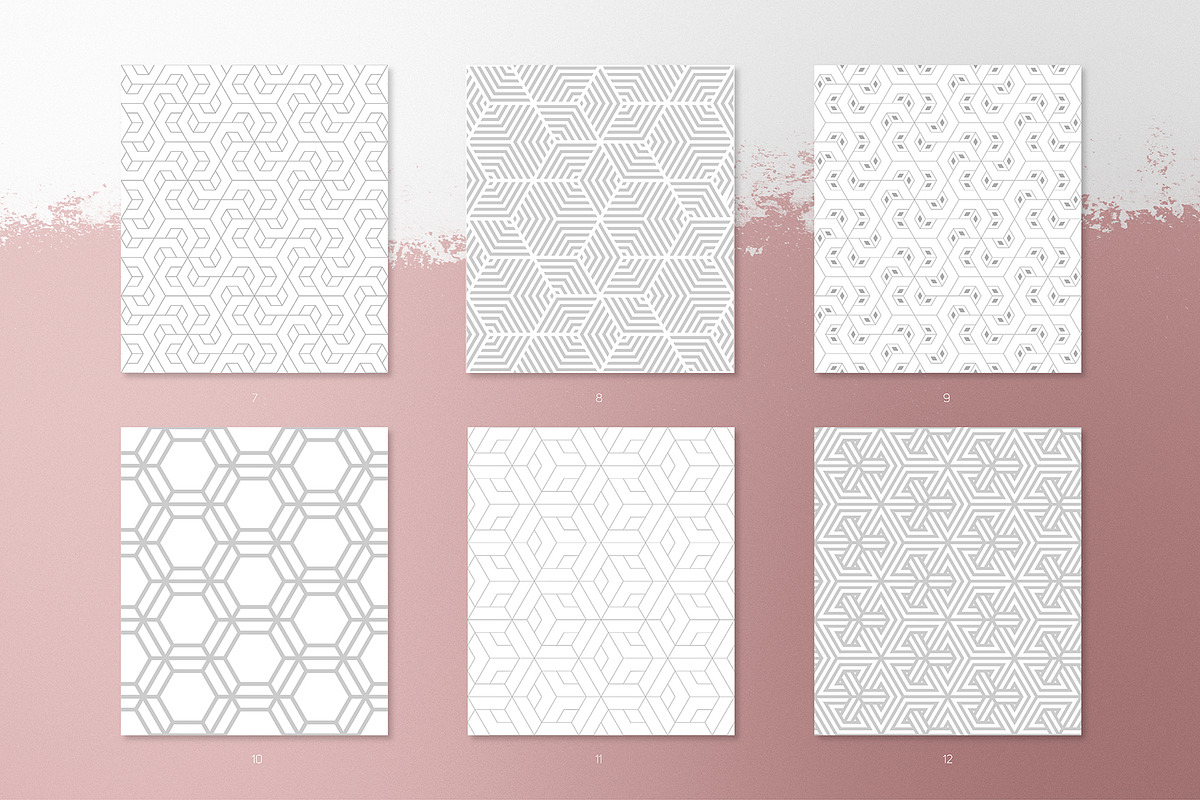 Basic Geometric Seamless Patterns, a Pattern Graphic by Curly_Pat (Photo 4 of 11)